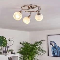 Hofstein Warga Deckenleuchte LED Nickel-Matt, 3-flammig -LED Leuchten Verkäufe 2022 warga deckenleuchte h3395486 8