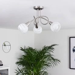 Hofstein Warga Deckenleuchte LED Nickel-Matt, 3-flammig -LED Leuchten Verkäufe 2022 warga deckenleuchte h3405819 11