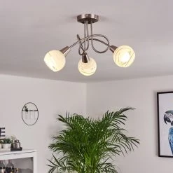 Hofstein Warga Deckenleuchte LED Nickel-Matt, 3-flammig -LED Leuchten Verkäufe 2022 warga deckenleuchte h3405819 8