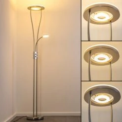 Hofstein Watino Deckenfluter LED Nickel-Matt, 3-flammig -LED Leuchten Verkäufe 2022 watino deckenfluter h000458 24