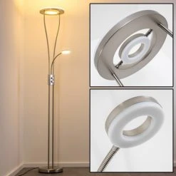 Hofstein Watino Deckenfluter LED Nickel-Matt, 3-flammig -LED Leuchten Verkäufe 2022 watino deckenfluter h000458 3