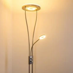 Hofstein Watino Deckenfluter LED Nickel-Matt, 3-flammig -LED Leuchten Verkäufe 2022 watino deckenfluter h000458 30