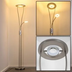 Hofstein Watino Deckenfluter LED Nickel-Matt, 3-flammig -LED Leuchten Verkäufe 2022 watino deckenfluter h000458 49