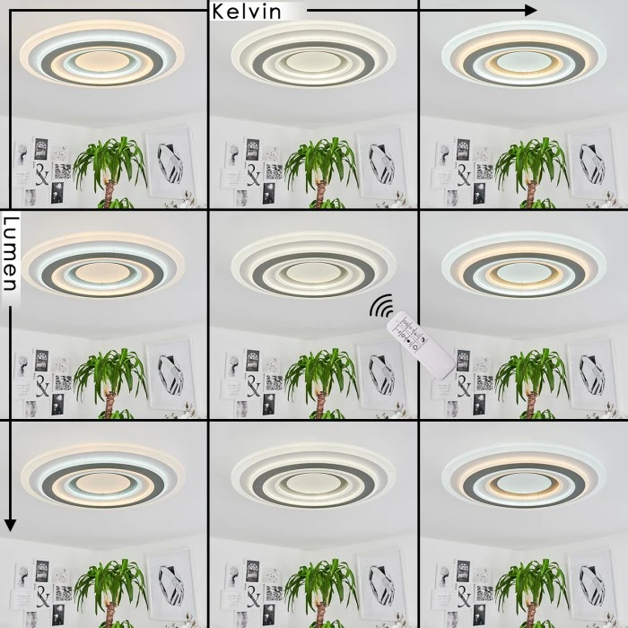 Hofstein Wawo Deckenpanel LED Weiß, 1-flammig, Fernbedienung 2 Hofstein Wawo Deckenpanel LED Weiß, 1-flammig, Fernbedienung – Bild 2