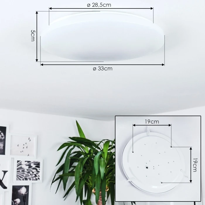 Hofstein Weesen Deckenpanel LED Weiß, 1-flammig, Bewegungsmelder 4 Hofstein Weesen Deckenpanel LED Weiß, 1-flammig, Bewegungsmelder – Bild 4