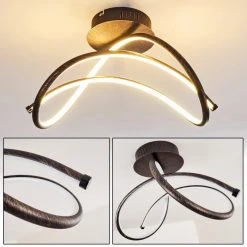 Hofstein Wengi Deckenleuchte LED Rostfarben, 1-flammig