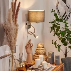 Hofstein Wiby Wandleuchte LED Nickel-Matt, 2-flammig -LED Leuchten Verkäufe 2022 wiby wandleuchte h3588390 10