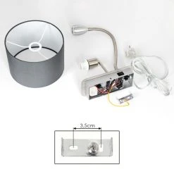 Hofstein Wiby Wandleuchte LED Nickel-Matt, 2-flammig -LED Leuchten Verkäufe 2022 wiby wandleuchte h3588390 4