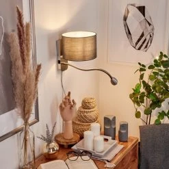 Hofstein Wiby Wandleuchte LED Nickel-Matt, 2-flammig -LED Leuchten Verkäufe 2022 wiby wandleuchte h3588390 6