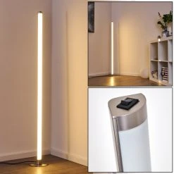 Hofstein Wila Stehlampe LED Nickel-Matt, 1-flammig