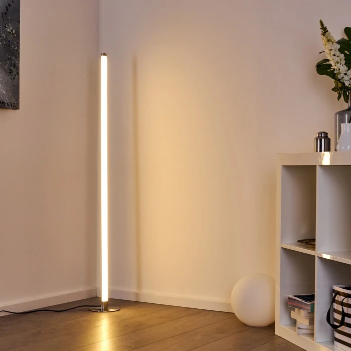 Hofstein Wila Stehlampe LED Nickel-Matt, 1-flammig 13 Hofstein Wila Stehlampe LED Nickel-Matt, 1-flammig – Bild 13