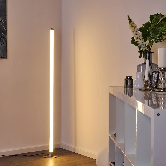 Hofstein Wila Stehlampe LED Nickel-Matt, 1-flammig 3 Hofstein Wila Stehlampe LED Nickel-Matt, 1-flammig – Bild 3