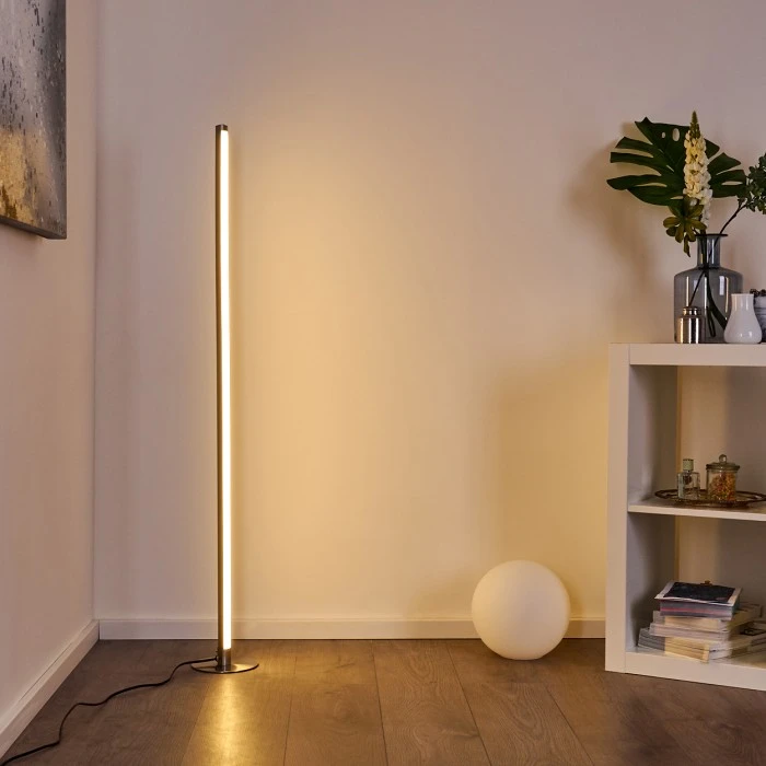 Hofstein Wila Stehlampe LED Nickel-Matt, 1-flammig 4 Hofstein Wila Stehlampe LED Nickel-Matt, 1-flammig – Bild 4