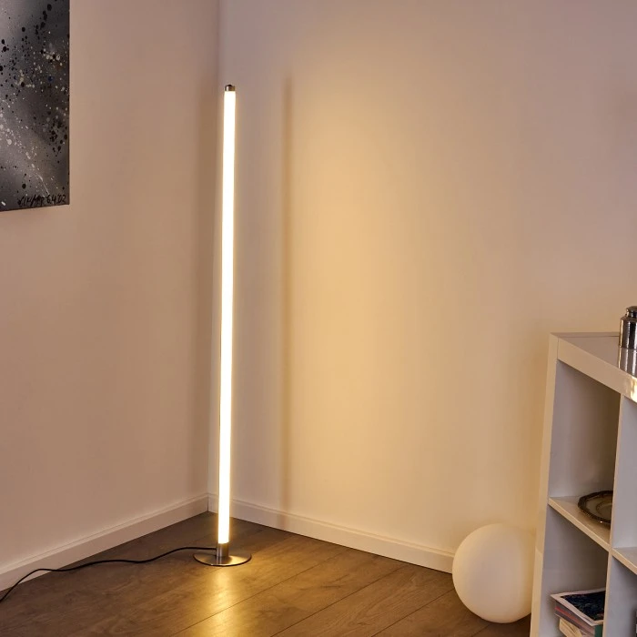 Hofstein Wila Stehlampe LED Nickel-Matt, 1-flammig 7 Hofstein Wila Stehlampe LED Nickel-Matt, 1-flammig – Bild 7