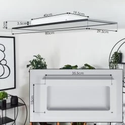 Hofstein Wilderswil Deckenpanel LED Weiß, 1-flammig 13 Hofstein Wilderswil Deckenpanel LED Weiß, 1-flammig -LED Leuchten Verkäufe 2022 wilderswil deckenpanel h3551561 3