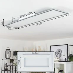 Hofstein Wilderswil Deckenpanel LED Weiß, 1-flammig -LED Leuchten Verkäufe 2022 wilderswil deckenpanel h3560310 3