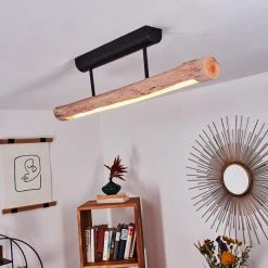 Hofstein Winterthur Deckenleuchte LED Schwarz, 1-flammig