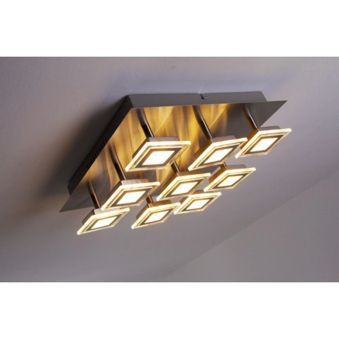 Wofi Leuchten Wofi Cholet Deckenleuchte LED Nickel-Matt, 9-flammig 11 Wofi Leuchten Wofi Cholet Deckenleuchte LED Nickel-Matt, 9-flammig – Bild 11