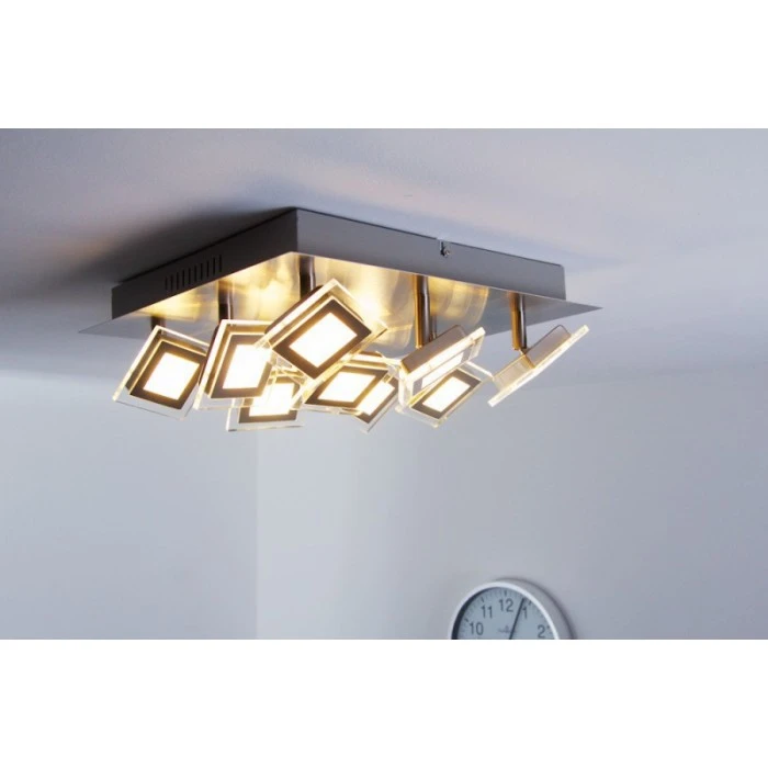 Wofi Leuchten Wofi Cholet Deckenleuchte LED Nickel-Matt, 9-flammig 14 Wofi Leuchten Wofi Cholet Deckenleuchte LED Nickel-Matt, 9-flammig – Bild 14