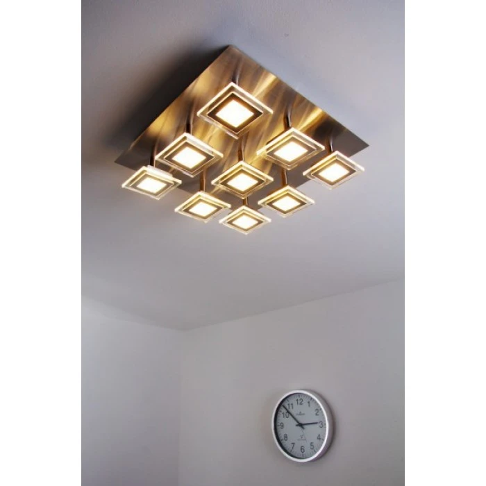 Wofi Leuchten Wofi Cholet Deckenleuchte LED Nickel-Matt, 9-flammig 10 Wofi Leuchten Wofi Cholet Deckenleuchte LED Nickel-Matt, 9-flammig – Bild 10