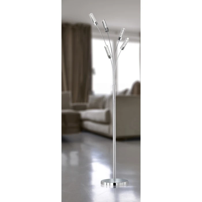 Wofi Leuchten Wofi MIDU Stehlampe LED Chrom, 5-flammig 2 Wofi Leuchten Wofi MIDU Stehlampe LED Chrom, 5-flammig – Bild 2