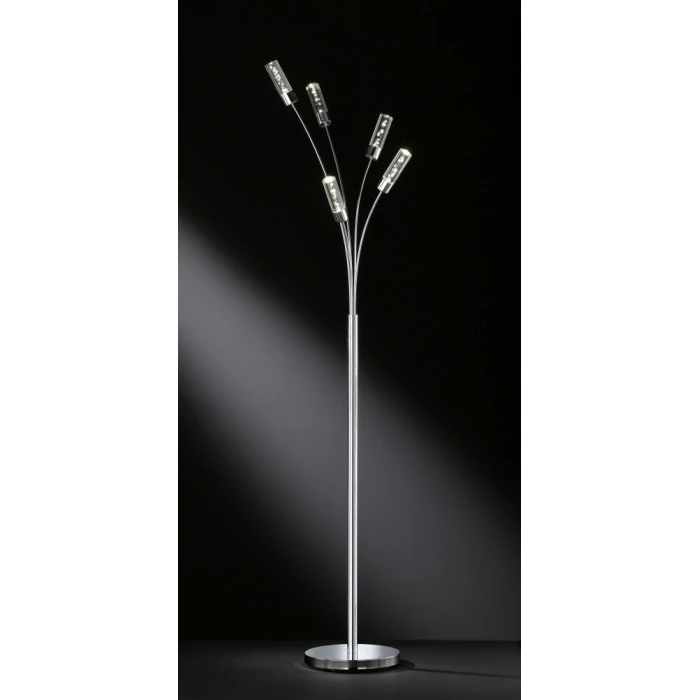 Wofi Leuchten Wofi MIDU Stehlampe LED Chrom, 5-flammig 3 Wofi Leuchten Wofi MIDU Stehlampe LED Chrom, 5-flammig – Bild 3