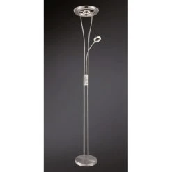 Wofi Leuchten Wofi NAOMI Deckenfluter LED Nickel-Matt, 3-flammig