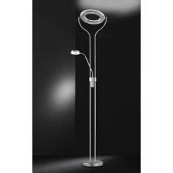 Wofi Leuchten Wofi REMY Deckenfluter LED Nickel-Matt, 2-flammig