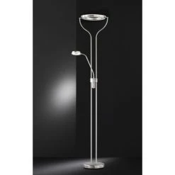 Wofi Leuchten Wofi REMY Deckenfluter LED Nickel-Matt, 2-flammig -LED Leuchten Verkäufe 2022 wofi remy deckenfluter 307302646000 2