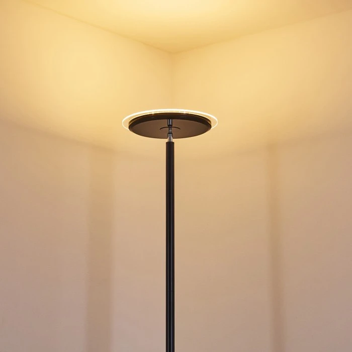 Hofstein Wonsbek Deckenfluter LED Schwarz, 1-flammig 4 Hofstein Wonsbek Deckenfluter LED Schwarz, 1-flammig – Bild 4