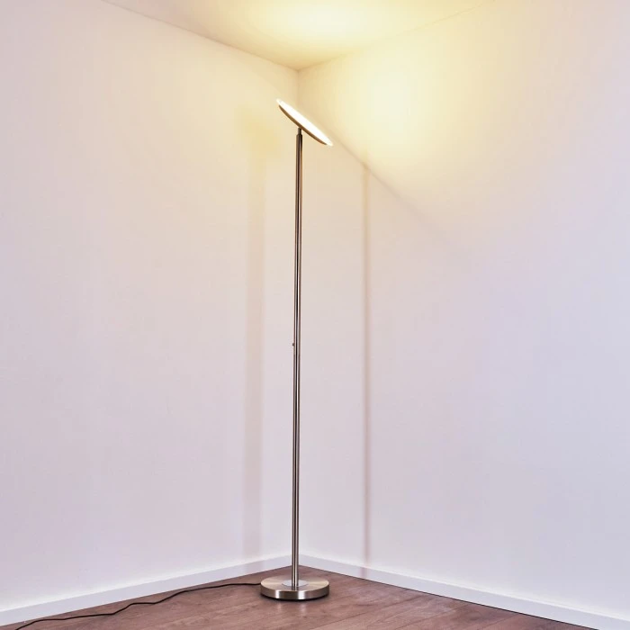 Hofstein Wonsbek Deckenfluter LED Nickel-Matt, 1-flammig 13 Hofstein Wonsbek Deckenfluter LED Nickel-Matt, 1-flammig – Bild 13