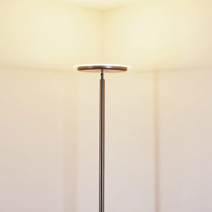 Hofstein Wonsbek Deckenfluter LED Nickel-Matt, 1-flammig 19 Hofstein Wonsbek Deckenfluter LED Nickel-Matt, 1-flammig – Bild 19