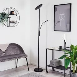 Hofstein Wonsbek Deckenfluter LED Schwarz, 2-flammig -LED Leuchten Verkäufe 2022 wonsbek deckenfluter h3426128 11