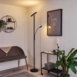 Hofstein Wonsbek Deckenfluter LED Schwarz, 2-flammig -LED Leuchten Verkäufe 2022 wonsbek deckenfluter h3426128 8