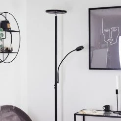 Hofstein Wonsbek Deckenfluter LED Schwarz, 2-flammig -LED Leuchten Verkäufe 2022 wonsbek deckenfluter h3426128 9