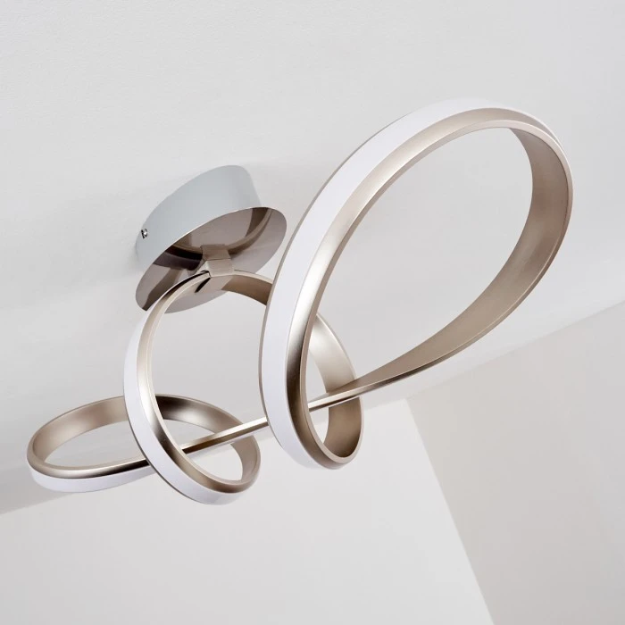 Hofstein Woyens Deckenleuchte LED Stahl gebürstet, 1-flammig 17 Hofstein Woyens Deckenleuchte LED Stahl gebürstet, 1-flammig – Bild 17