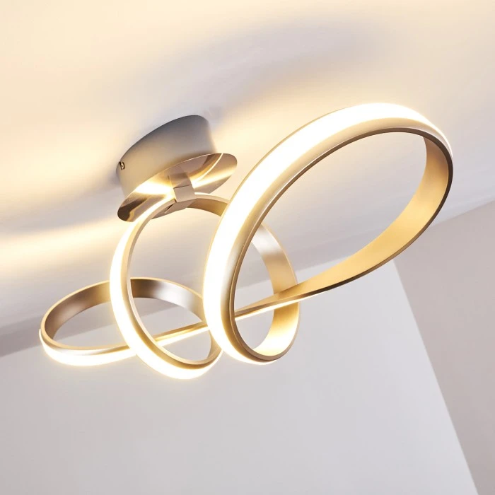 Hofstein Woyens Deckenleuchte LED Stahl gebürstet, 1-flammig 18 Hofstein Woyens Deckenleuchte LED Stahl gebürstet, 1-flammig – Bild 18