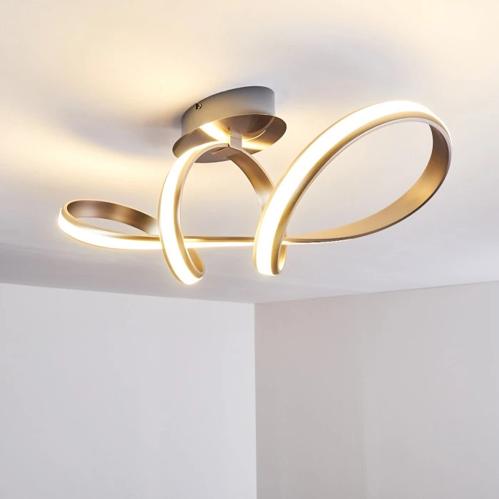 Hofstein Woyens Deckenleuchte LED Stahl gebürstet, 1-flammig 8 Hofstein Woyens Deckenleuchte LED Stahl gebürstet, 1-flammig – Bild 8