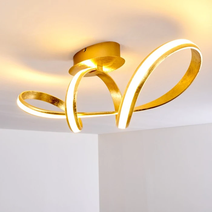 Hofstein Woyens Deckenleuchte LED Gold, 1-flammig 13 Hofstein Woyens Deckenleuchte LED Gold, 1-flammig – Bild 13