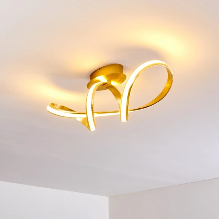 Hofstein Woyens Deckenleuchte LED Gold, 1-flammig 16 Hofstein Woyens Deckenleuchte LED Gold, 1-flammig – Bild 16