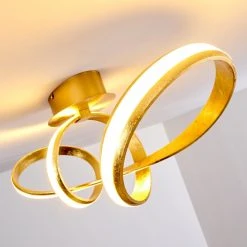 Hofstein Woyens Deckenleuchte LED Gold, 1-flammig 37 Hofstein Woyens Deckenleuchte LED Gold, 1-flammig -LED Leuchten Verkäufe 2022 woyens deckenleuchte h3295601 17