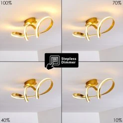 Hofstein Woyens Deckenleuchte LED Gold, 1-flammig 23 Hofstein Woyens Deckenleuchte LED Gold, 1-flammig -LED Leuchten Verkäufe 2022 woyens deckenleuchte h3295601 3