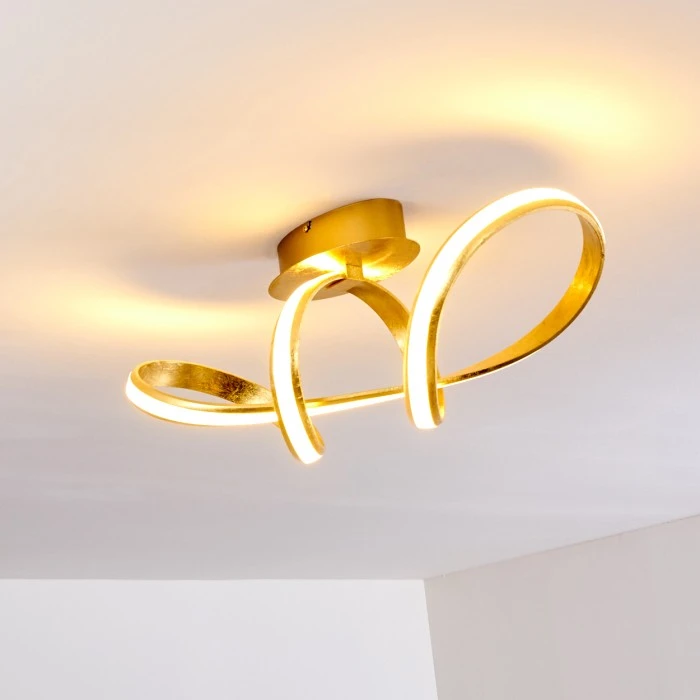 Hofstein Woyens Deckenleuchte LED Gold, 1-flammig 9 Hofstein Woyens Deckenleuchte LED Gold, 1-flammig – Bild 9