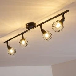 Hofstein Yalmhill Deckenleuchte LED Schwarz, 4-flammig -LED Leuchten Verkäufe 2022 yalmhill deckenleuchte h3318553 2