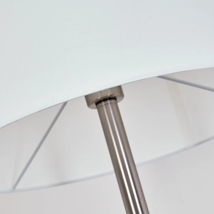 Hofstein Yuruyacu Stehleuchte LED Nickel-Matt, 2-flammig 3 Hofstein Yuruyacu Stehleuchte LED Nickel-Matt, 2-flammig – Bild 3