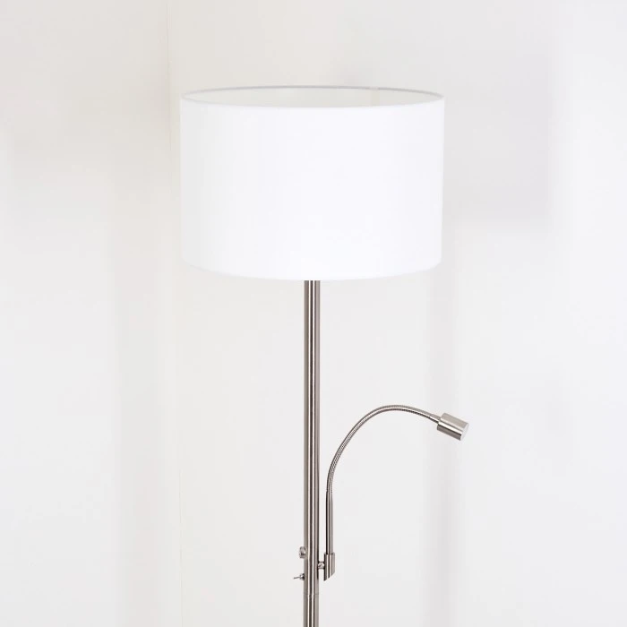 Hofstein Yuruyacu Stehleuchte LED Nickel-Matt, 2-flammig 8 Hofstein Yuruyacu Stehleuchte LED Nickel-Matt, 2-flammig – Bild 8