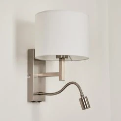 Hofstein Yuruyacu Wandleuchte LED Nickel-Matt, 2-flammig -LED Leuchten Verkäufe 2022 yuruyacu wandleuchte h3575628 7