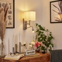 Hofstein Yuruyacu Wandleuchte LED Nickel-Matt, 2-flammig -LED Leuchten Verkäufe 2022 yuruyacu wandleuchte h3575628 8