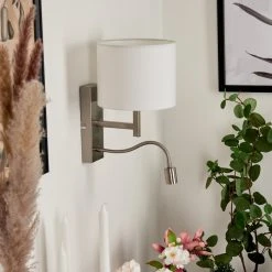 Hofstein Yuruyacu Wandleuchte LED Nickel-Matt, 2-flammig -LED Leuchten Verkäufe 2022 yuruyacu wandleuchte h3575628 9