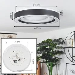 Hofstein Zeballos Deckenleuchte LED Weiß, 1-flammig, Fernbedienung, Farbwechsler -LED Leuchten Verkäufe 2022 zeballos deckenleuchte h3552469 3